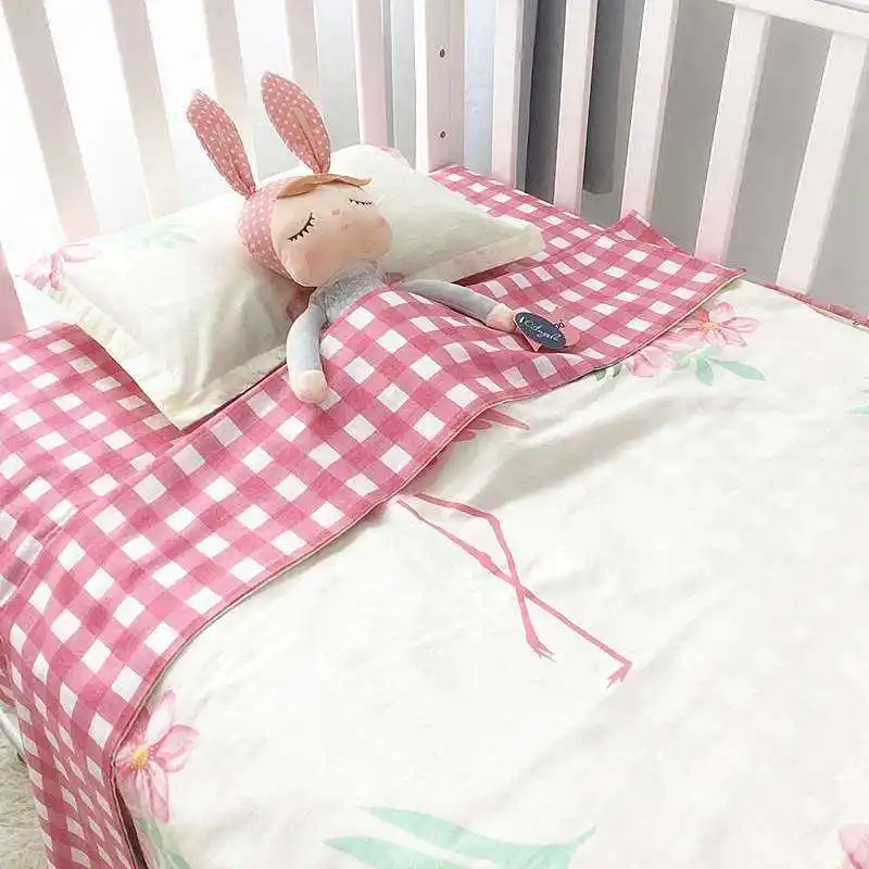 100% Cotton Custom Printing Soft Personalized Bamboo Cotton Baby Bedding Set for Crib