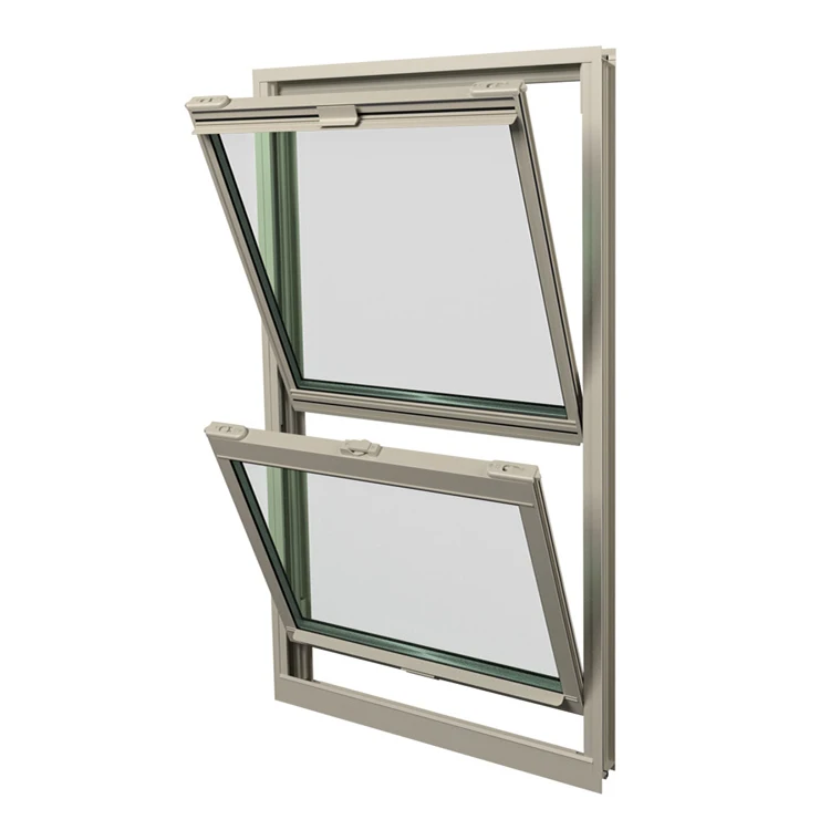 Modern up down slide aluminium windows design custom double hung aluminum glass vertical sliding sash window