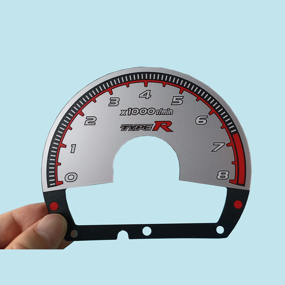 Custom Screen Printing 2D Automotive Dashboard speedometer tachometer Instrument Cluster faceplate