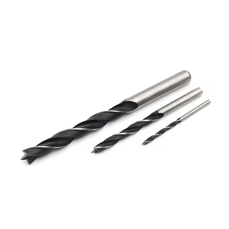 AutoErizo Brad Point Drill Bit Round Shank Double Groove Woodworking Drill Twist Drill Bit