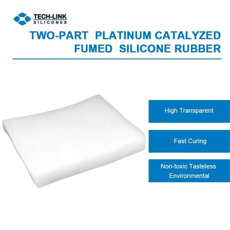 Manufacturers High Transparent Hardness 70 Shore A White Solid Food Grade Platinum Fumed Silicone Rubber