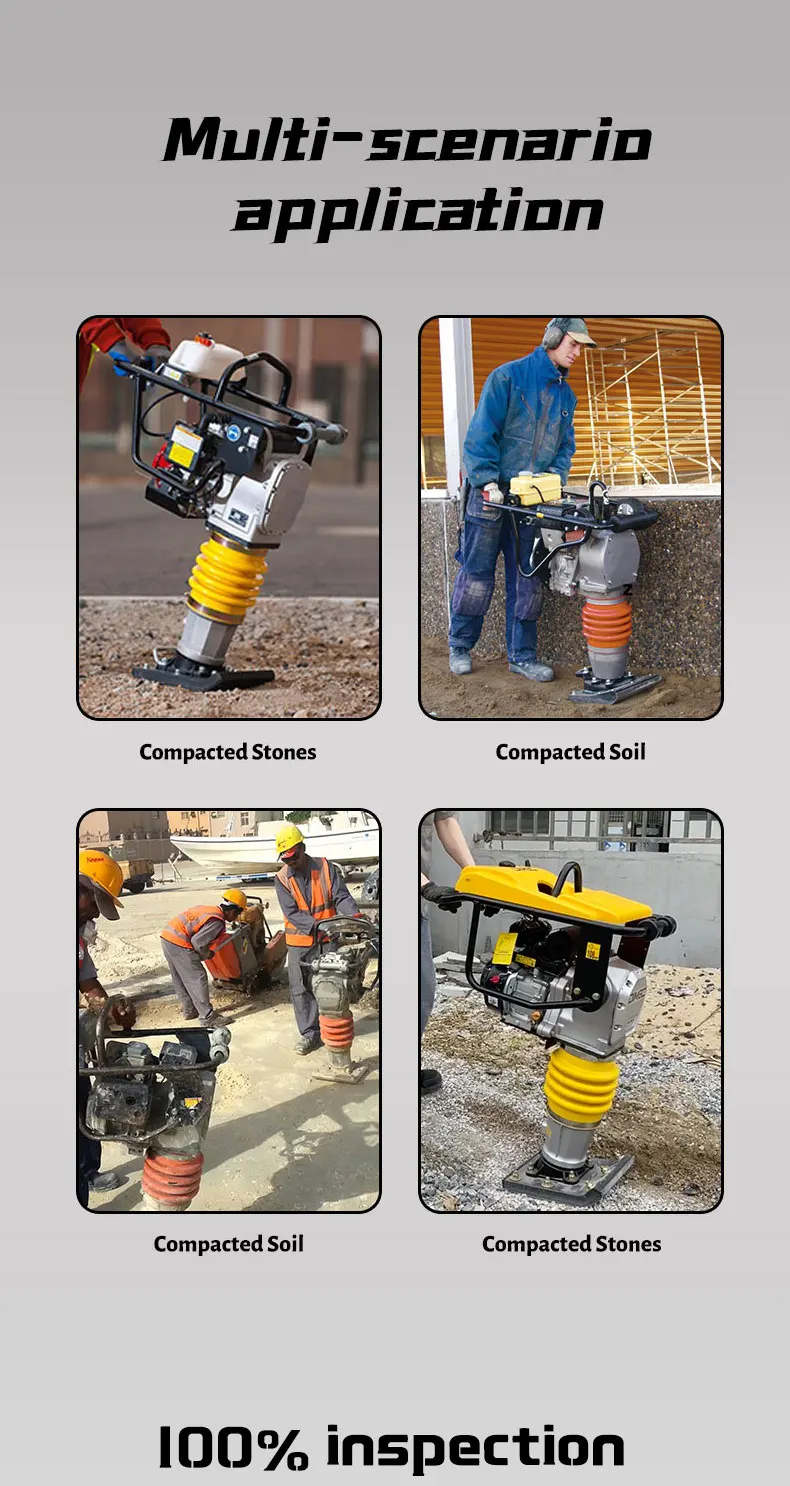 PME-RM75 Heavy Duty Portable Soil Petrol Vibrating Rammer Compactor Monkey Jump Rammer