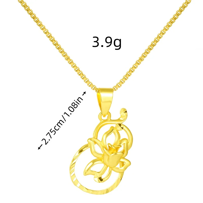 Chinese style personalized necklace ladies 24k gold plated girlfriends necklace jewelry factory multi styles wholesale