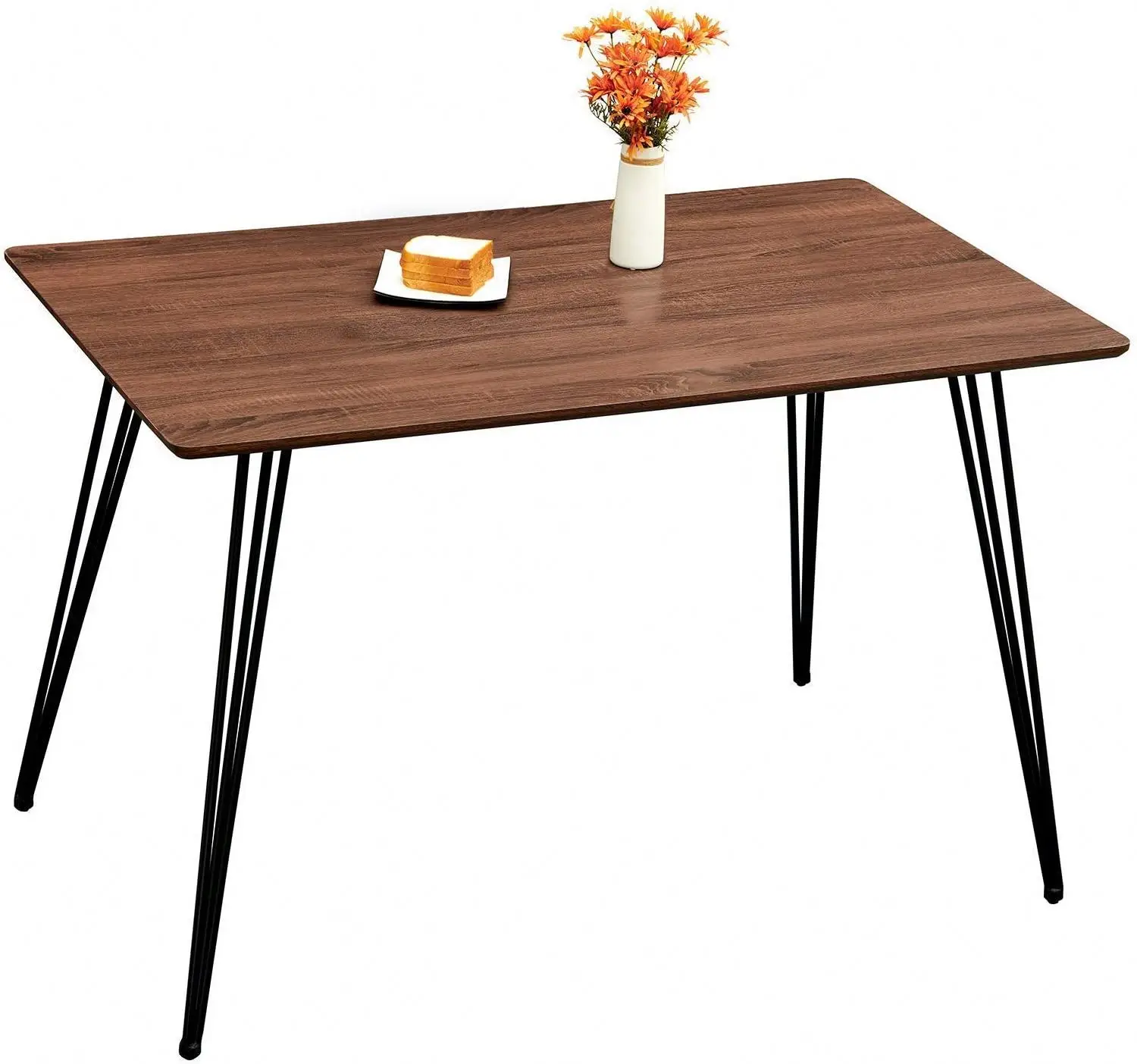 Found my happy place: surrounded by good food and good company at my wood dining table.