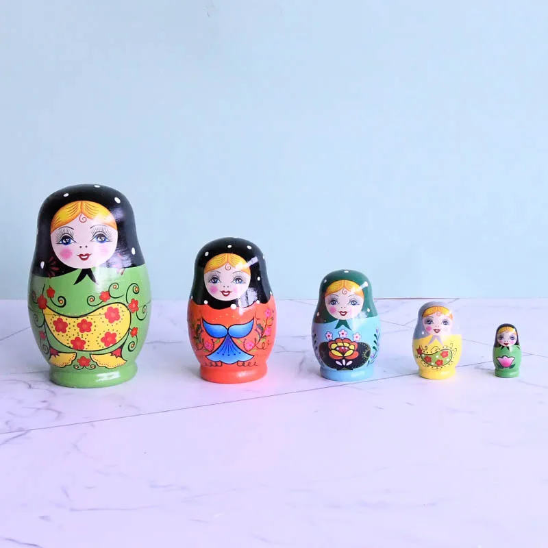 Новый Рождественский дизайн на заказ Детские мудрые игрушки русская гнездовая кукла Матрешка деревянные
