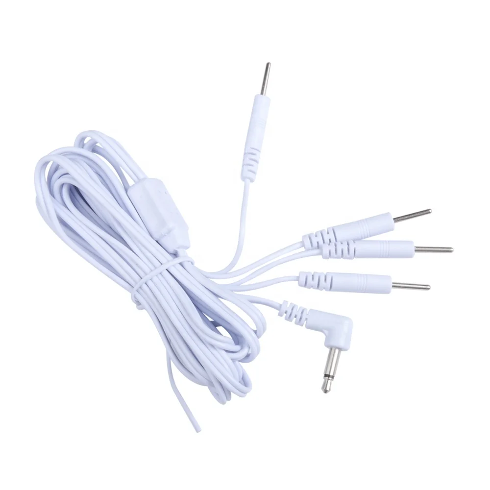 Replacement TENS Electrode Leads Wires/Cables with Standard 2.0 mm Pins Connectors TENS Lead Wires PVC Copper Foil Adapter Cable