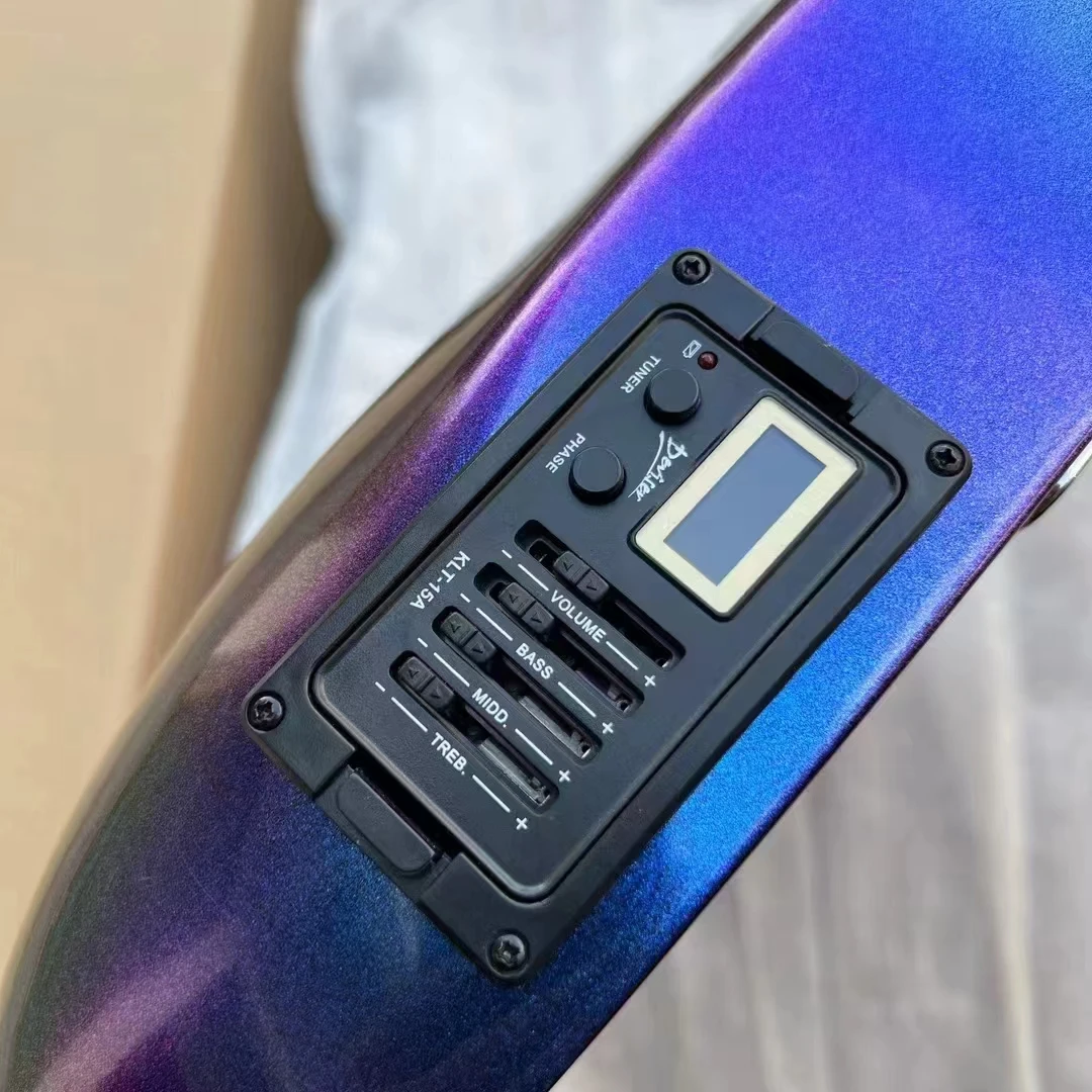 2023 Deviser New Products Colorful 41-Inch Solid Spruce Acoustic Guitar with Rosewood Back Side Rose Fingerboard from China