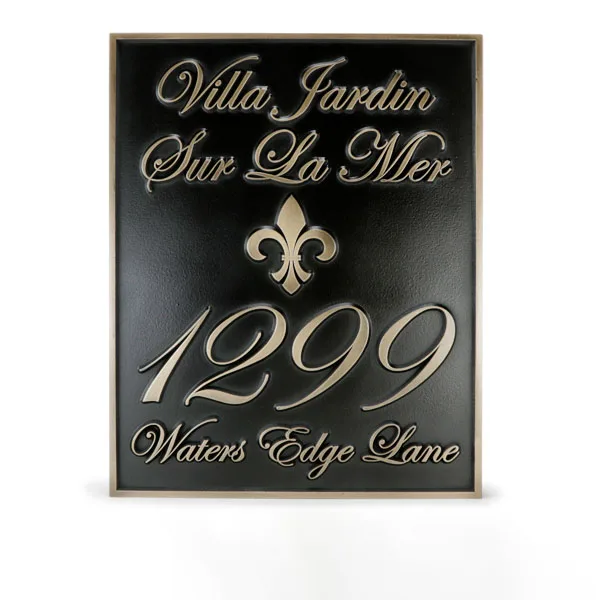 Customized 3d Engraving Bronze Address Plaques for Address name