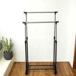 Rolling Clothes Rack Garment Rack With Wheels Single Rail Clothes Rack