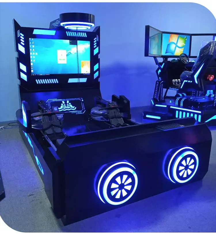 New Funny vr game machines  Indoor Playground 9d Vr Boat Rowing Simulator vr cinemas