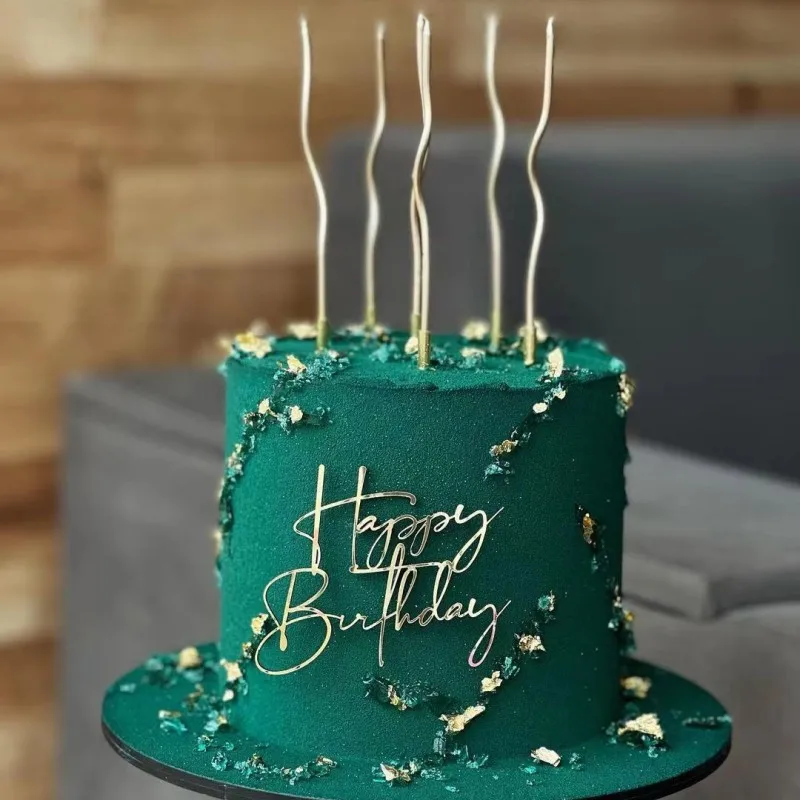 Happy birthday cake side acrylic decorating acrylic butterfly Cake Decoration Cake Topper Suppliers