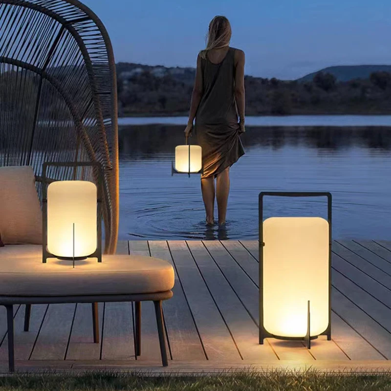 Наружное освещение креативная углеродистая сталь и стекло водонепроницаемый напольный светильник для сада или улицы