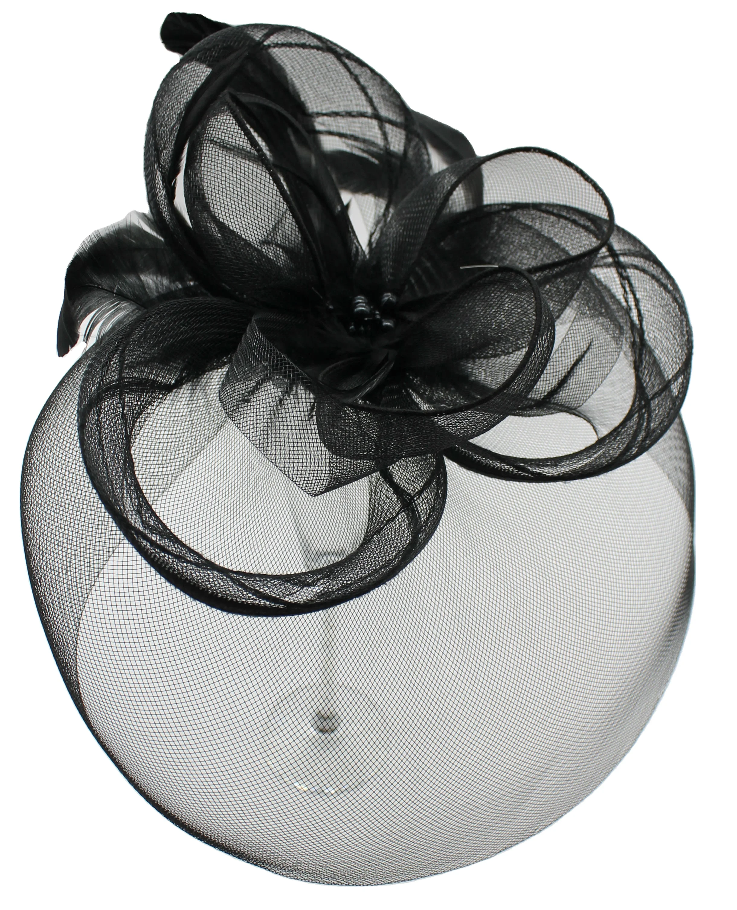 
Black Wholesale Head Piece Bridal sinamay Fascinator for lady decoration 