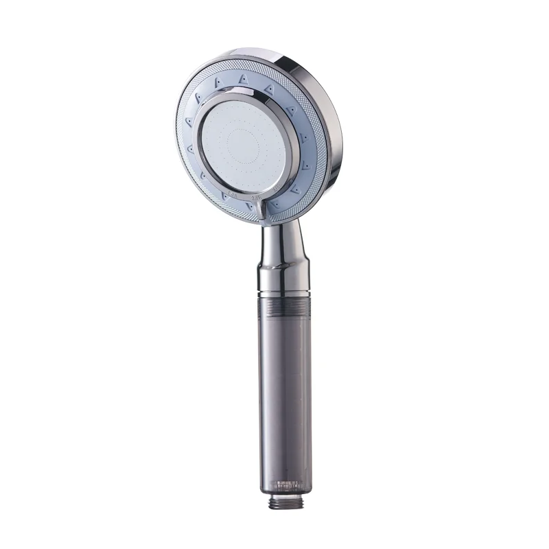 ABS 3 function water saving high pressure black shower head with PP filter