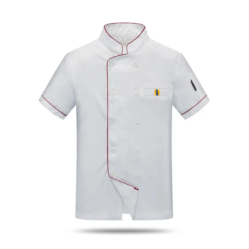 Good quality white kitchen work clothes long sleeved short sleeved Chef work clothes hotel cooking uniform