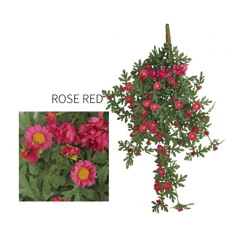 Simplicity Rose Red  80cm Sun Flower Wall Handing Artificial Flowers Bouquet For Home Decoration