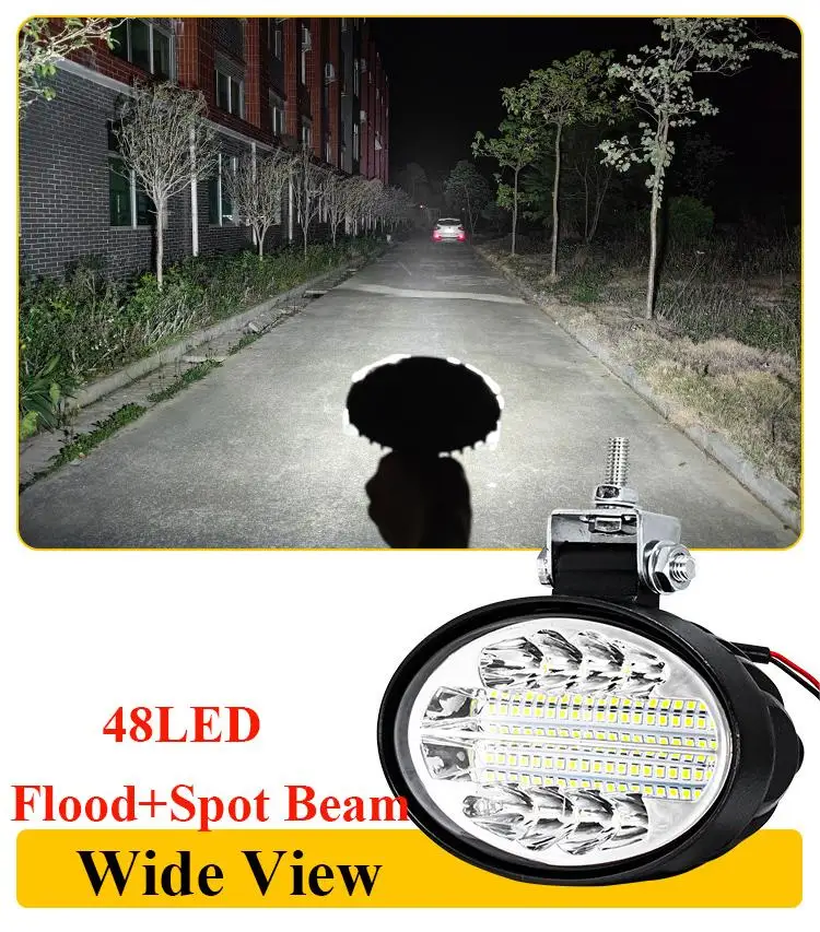 Led work Light oval Driving Lights 30W 55mm Led combo beam white waterproof Thickened shockproof For excavators loader