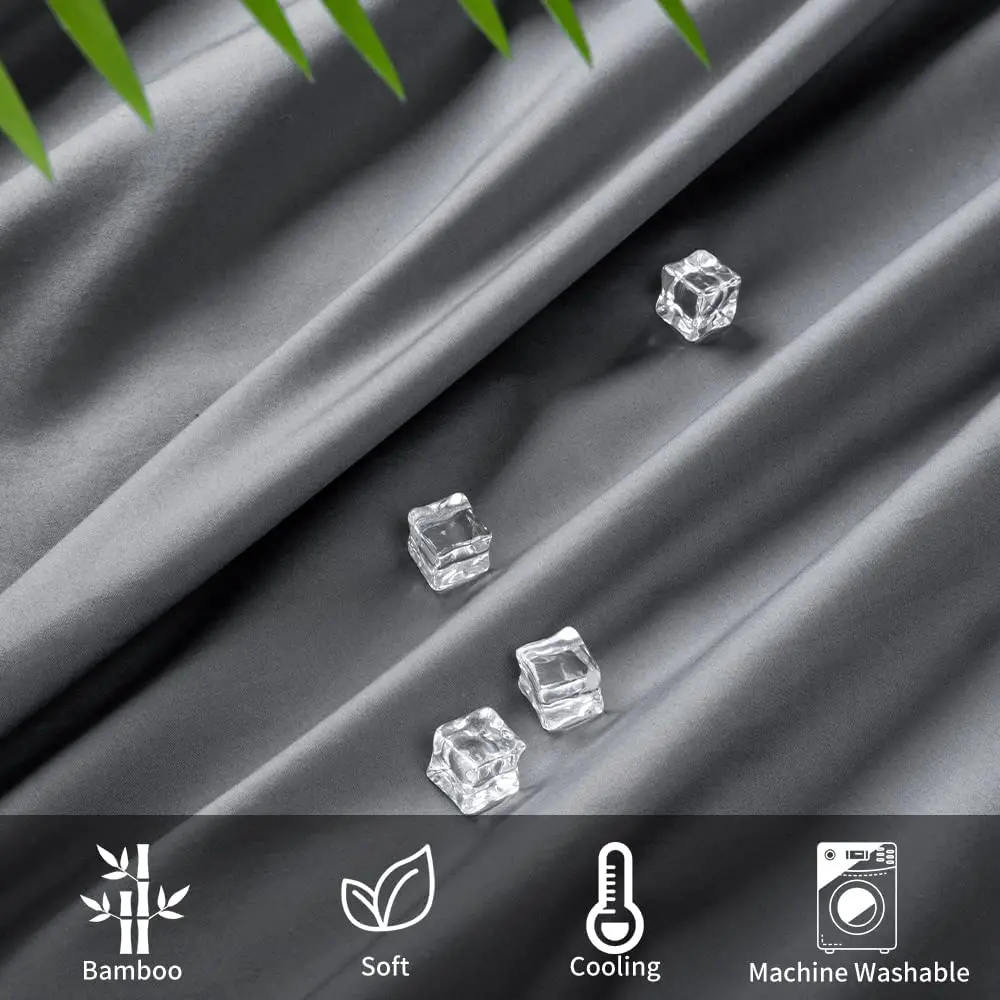 Summer Bed Sheet Cooling Bed Sheets 4 Pieces High Quality Organic Bamboo Sheet Set