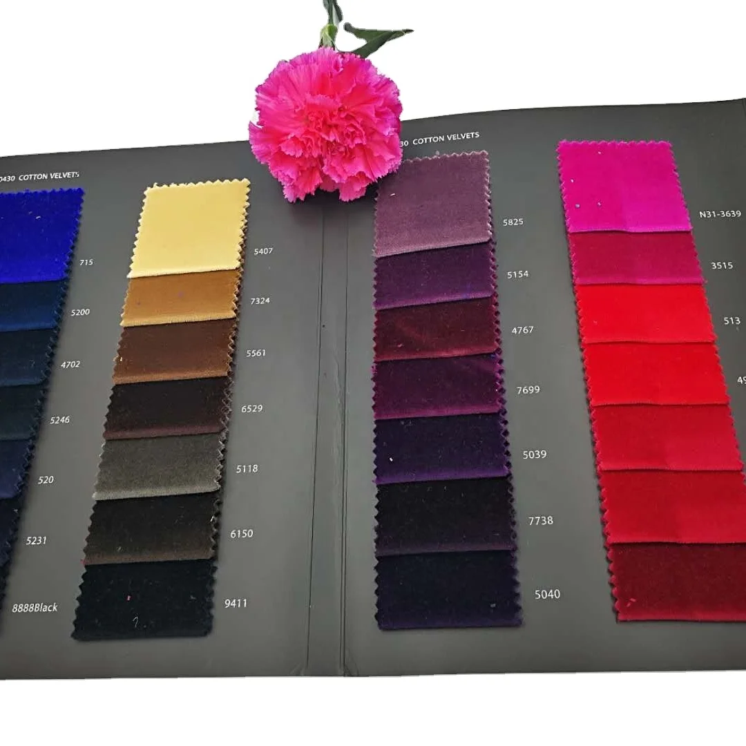 imported rapier weave machine made 280gsm  100% COTTON plain velvet 40130 suit fabric jacket fabric wholesale