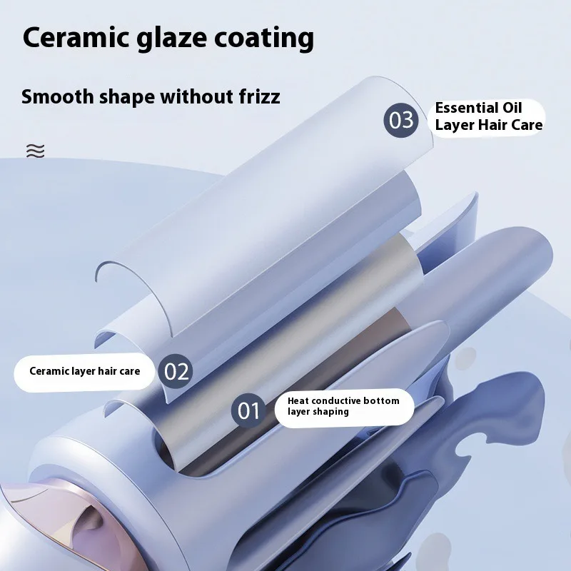 Moehair NEW Rotating Curling Iron Automatic Barrel Curling Iron Fast Heating Auto Hair Curler Wand Automatic Hair Curling Iron