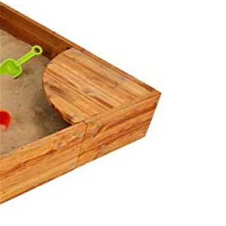 
High quality extra large smooth square outdoor play solid wood kids sandbox 