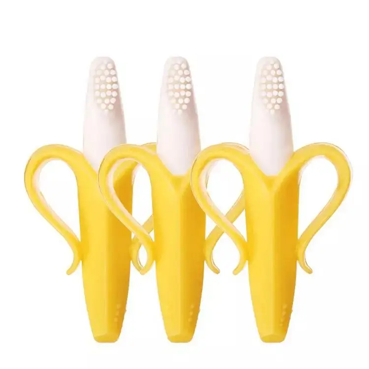 Babies Attract Attention Toy  Baby Training Silicone Toothbrush Teether