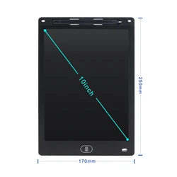 Детский подарок, электронный цветной ЖК-планшет 10 дюймов со стираемыми кристаллами для мальчиков и девочек