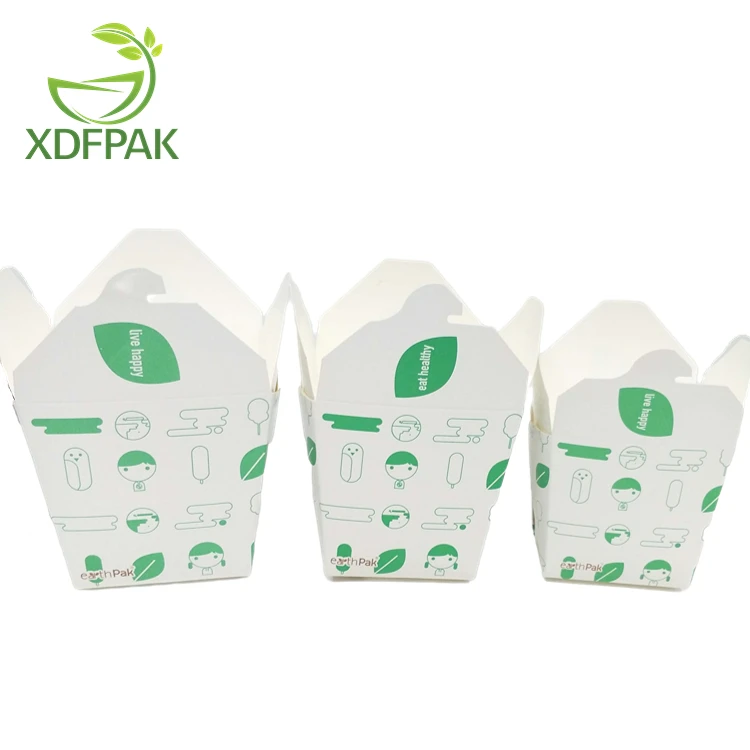 Factory chinese price fast food packaging paper take out boxes wholesale with custom print
