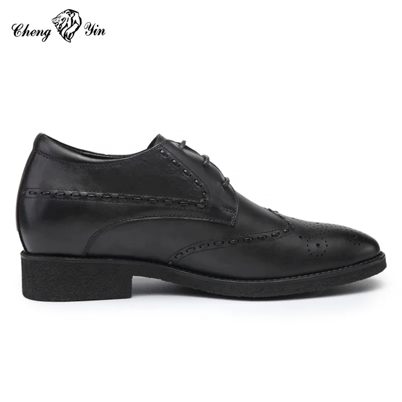 Wholesale men shoes Top Quality Genuine leather invisible increasing Mens dress shoes European Design Elevator Shoes for men
