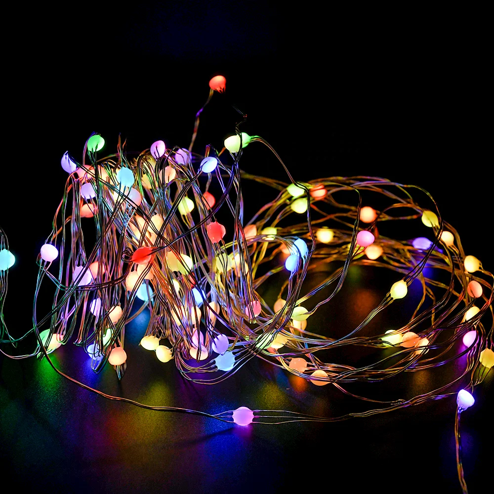 
Indoor outdoor Wedding light 10M 33Ft 100Leds/M star lighting Led Christmas bauble eid mubarak ramadan room light decoration 