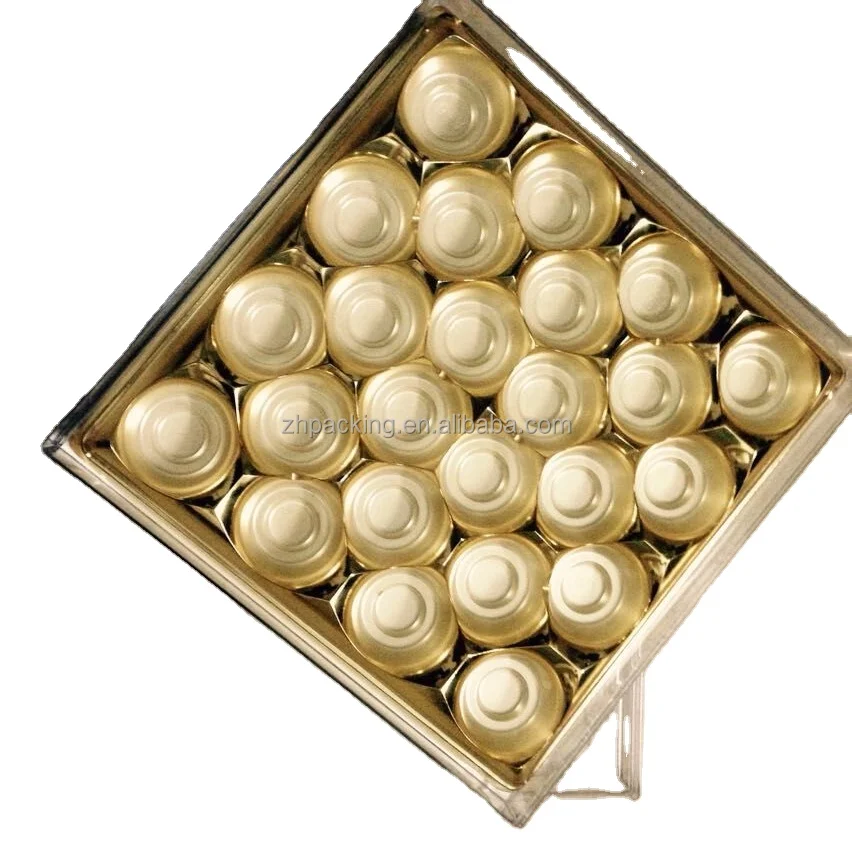 Customizable vacuum formed plastic food tray packaging, chocolate packaging tray, egg packaging tray