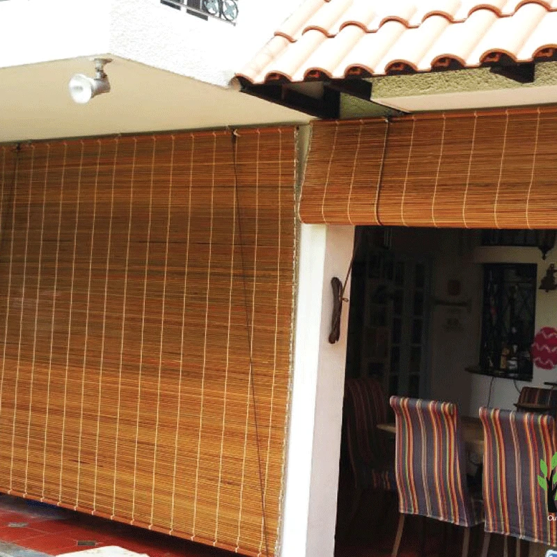 SUNC outdoor waterproof roll up Bamboo blinds for windows