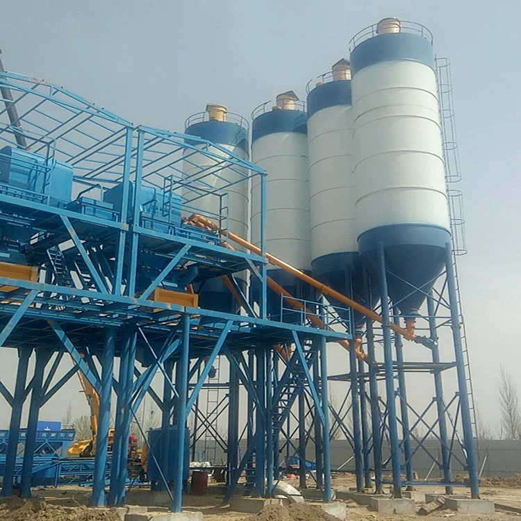 
Hot-selling horizontal concrete mixing and batching plant steel cement silo 