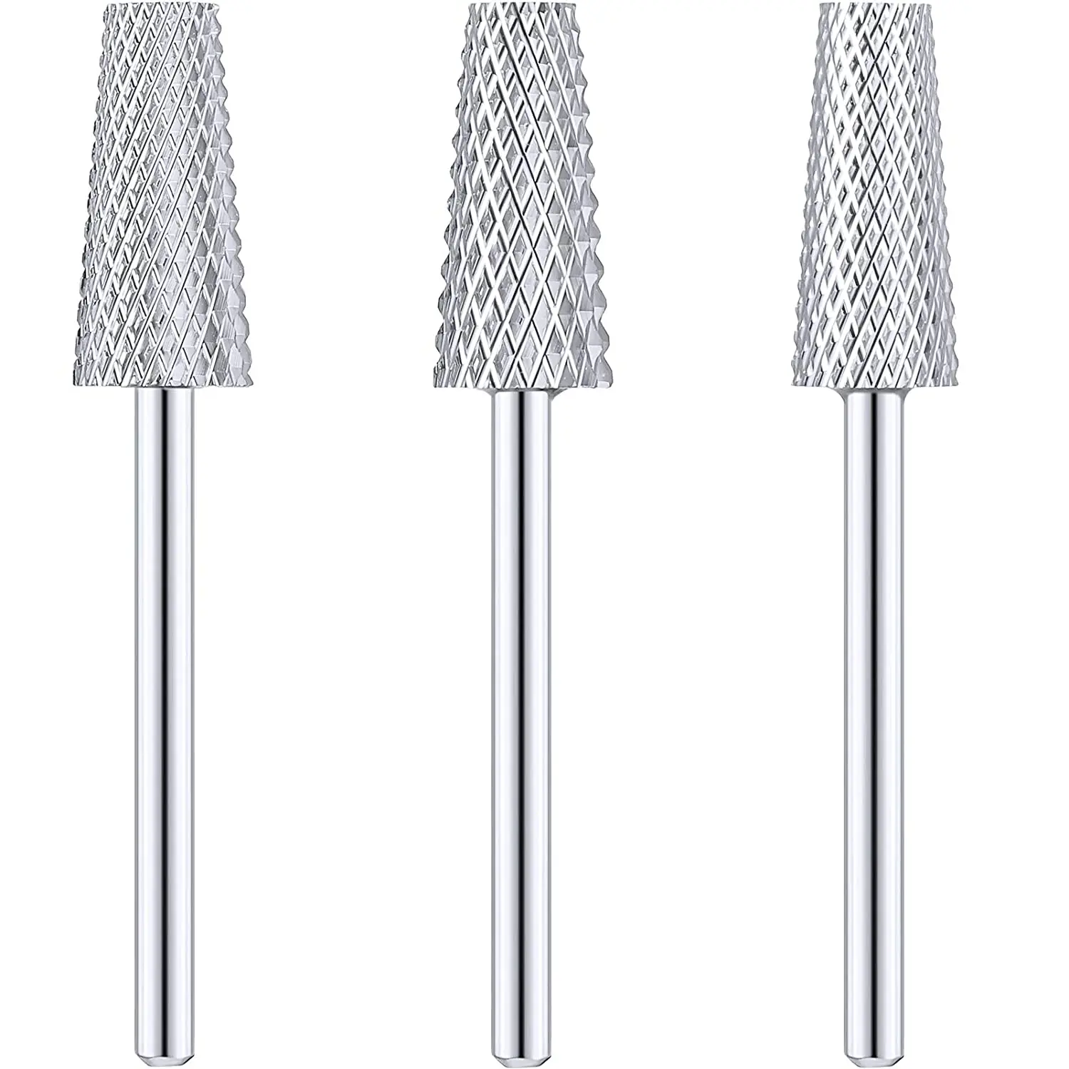 High quality carbide nail drill tips coarse nail burr gold silver tapered drill bits
