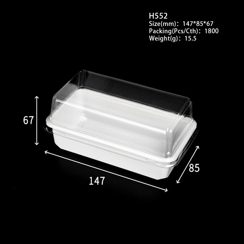Custom Burger Plastic Packaging 2pcs Hamburger Box Clear PP Blister Food Container Take Away Hamburger Boxes with Clear Lids