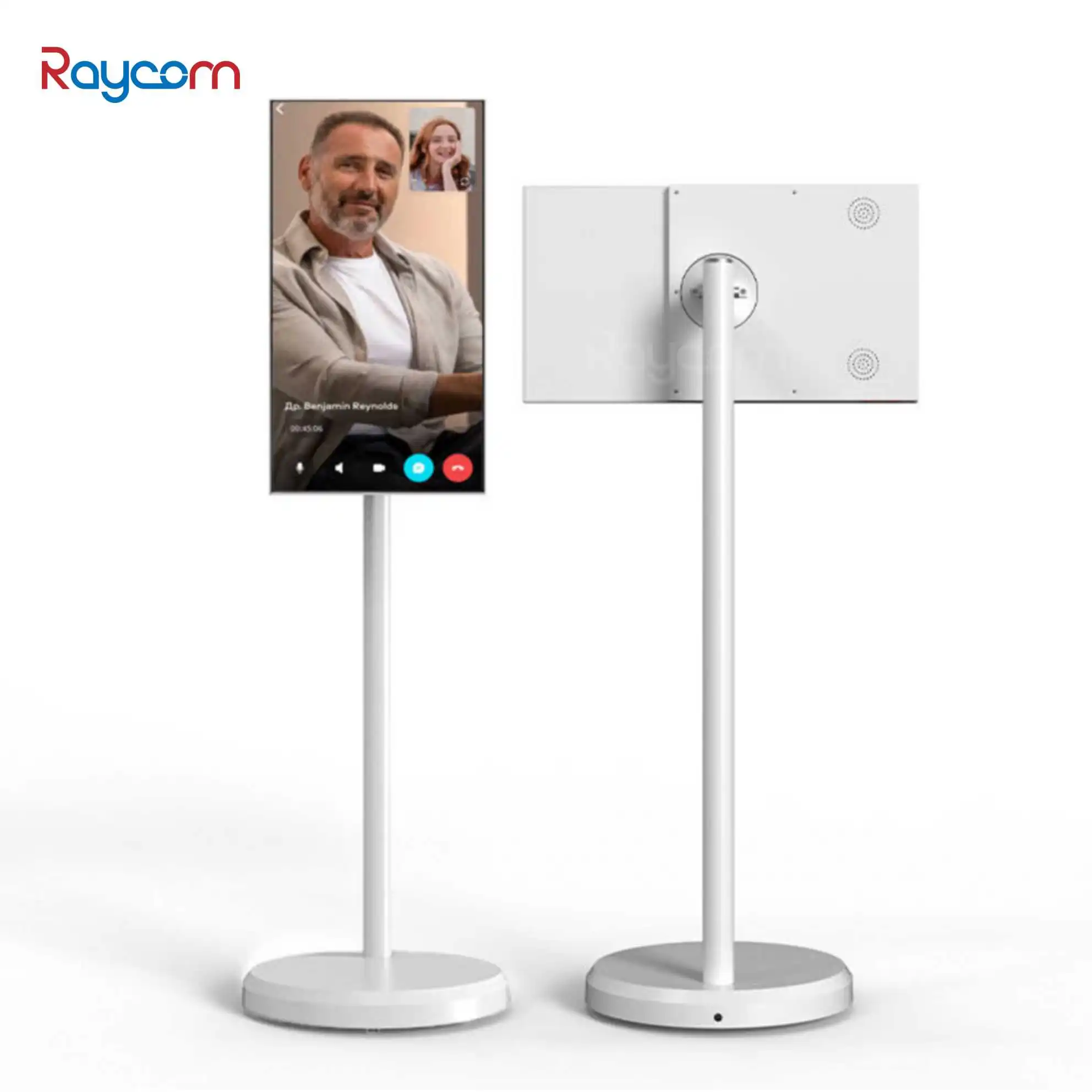White 22 inch capacitive touch screen follow by me portable touch screen tv tv smart stand full hd follow by me monitor screen