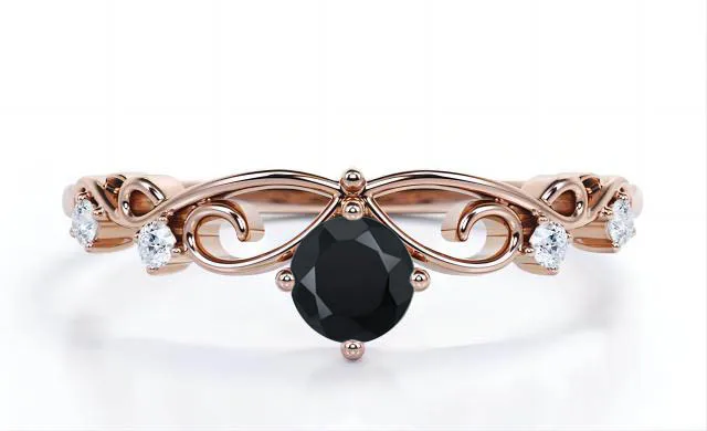 Beautiful Fantastic Jewelry S925 Gold Plated Floral Emerald Cut Garnet Cz Diamond Engagement Ring Wedding Anniversary Gift Ring