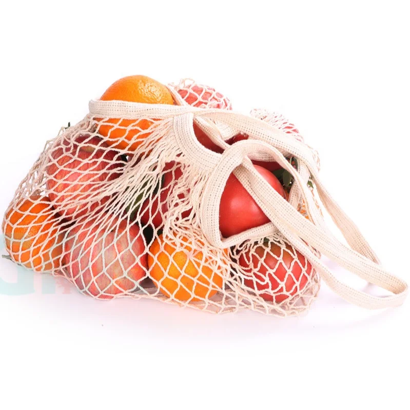 Mesh Bag Organic Cotton String Shopping Tote Net Woven Reusable shopping Bag Reusable grocery tote mesh shopping cotton net bag