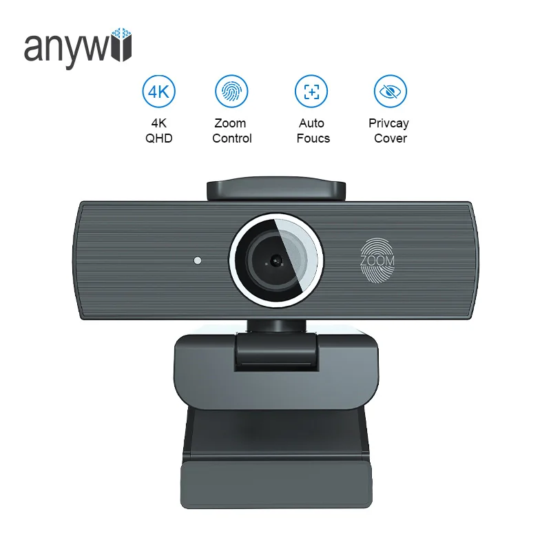 Hot sales 4K webcam with microphone Privacy cover 8X digital zoom USB Hd web camera webcam