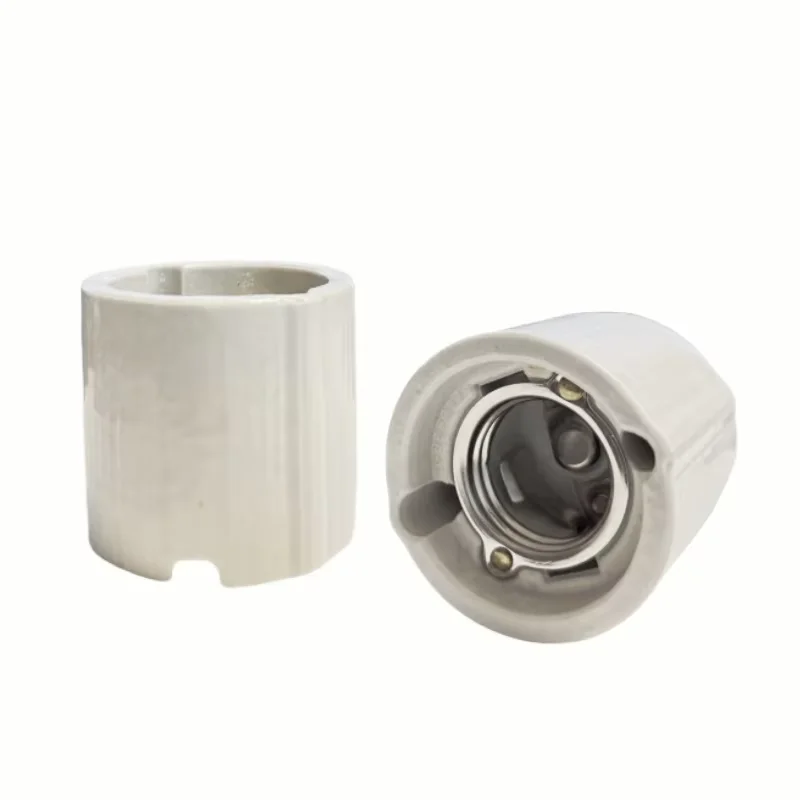 Wholesale high quality E27 ceramic lamp holder, wall lamp bracket, ceramic manufacturer supply