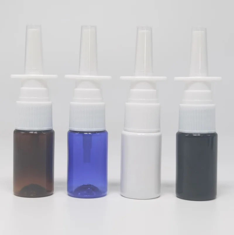 factory 20ML White Empty Plastic Nasal Spray Bottles Pump Sprayer Mist Nose Spray Refillable Bottle For Saline Water Wash Applications