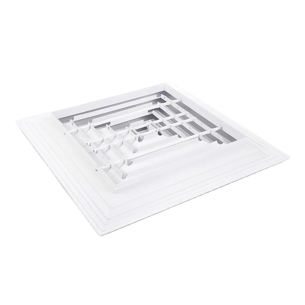 Square 4-Way square aluminum air vent grille outlet ceiling diffuser air grilles for ventilation