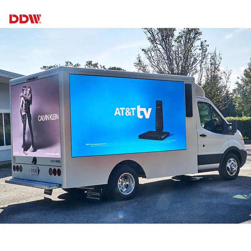 Full Color Vehicle Mounted LED Screen P3 P4 P5 Outdoor High Brightness Mobile LED Billboard Trucks With Complete System