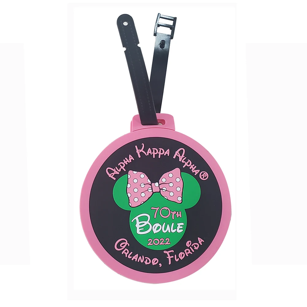 Personalized Custom Waterproof Soft PVC Suitcase Travel Luggage Tags With Plastic Buckle