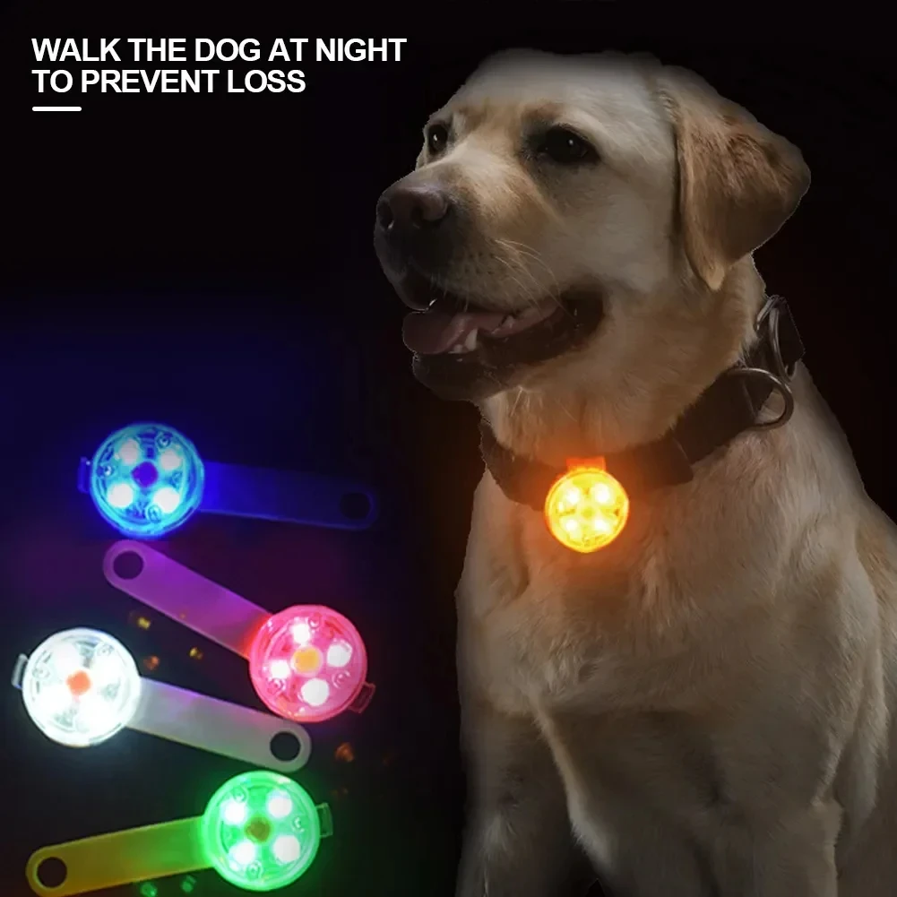 Pet Collar Anti Loss Pendant Waterproof Safety LED Flashing Light USB Rechargeable Light Pendant For Dog Cat Pet