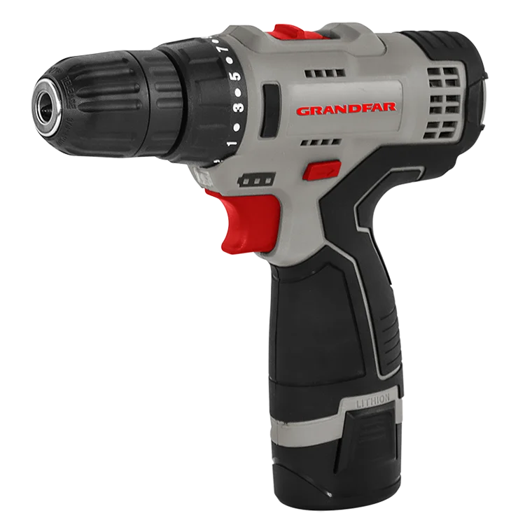 China made small portable variable speed double speed rechargeable electric drill cordless electric drill