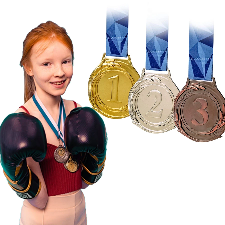 Wholesale Cheap custom medals Blank Gold Plated Souvenir Metal Sports Award Medal And Trophy sports medal