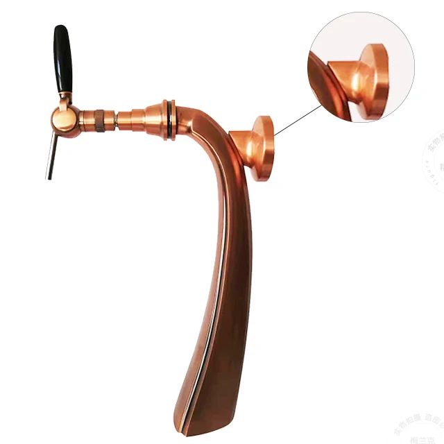 Chrome Plated titanium Single Faucet Snake beer tower with one brass beer tap, for European Flow Control Type Tap