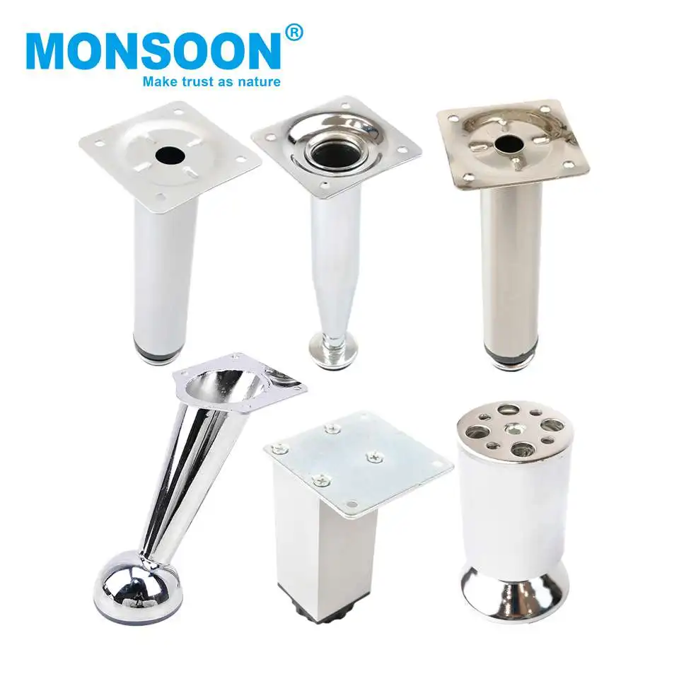 Sofa accessories hardware curved chrome gold metal furniture legs coffee dinning iron luxury office desk sofa leg