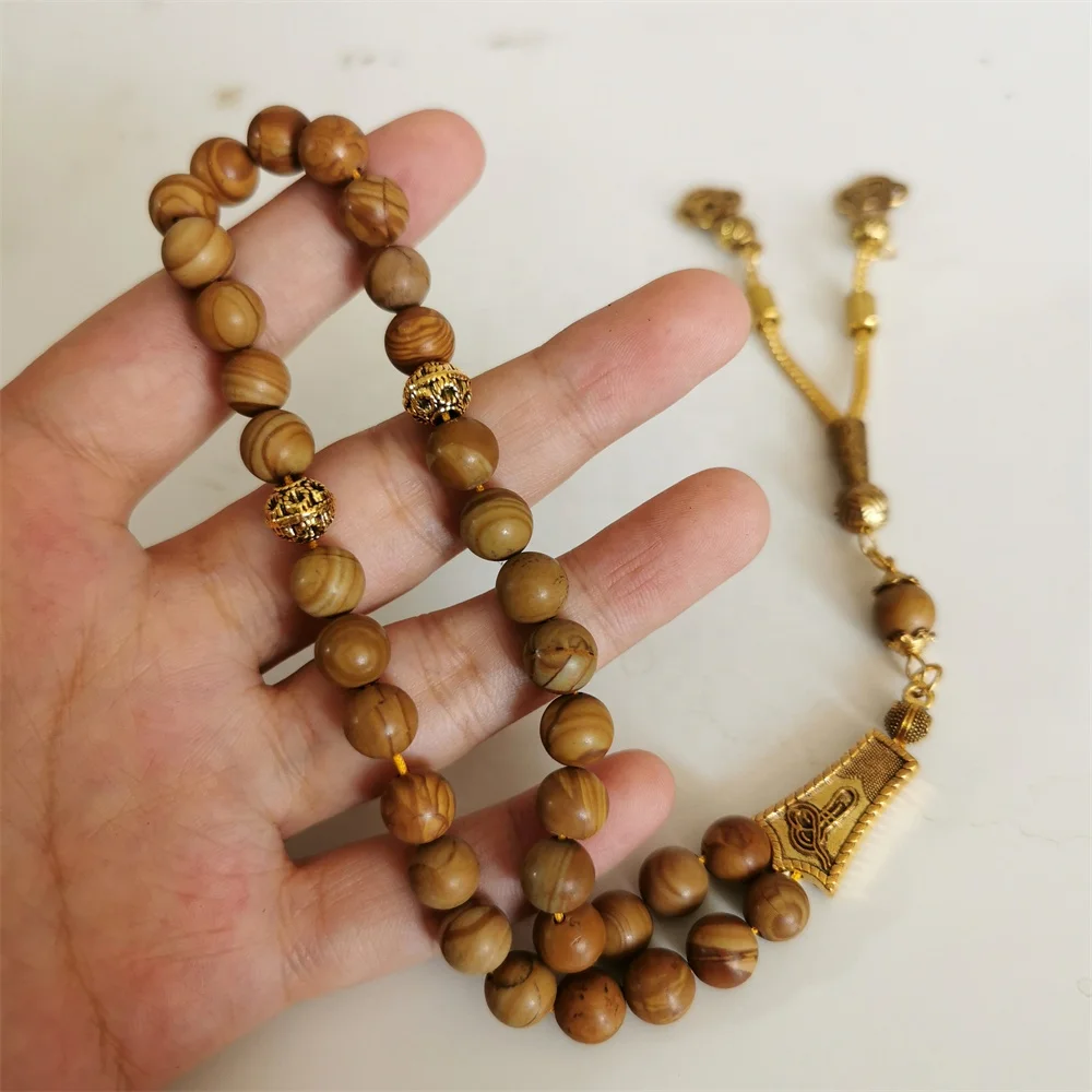 Натуральный камень Tasbih 33 бусины браслет мусульманские аксессуары ИД Адха молитвенные ювелирные изделия драгоценный четки